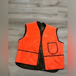 Reversible Orange Quilted Vest